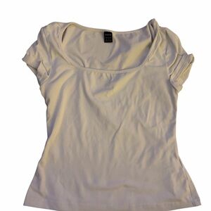 SHEIN Cream Short Sleeve Women's Tee